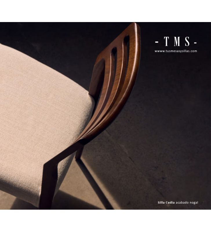 Cudia-Solid-Oak-Wood-Chaise-Finition foncée