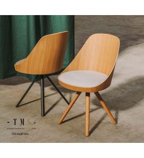 Fauteuil Kaiak Spin-bois de chêne naturel- ou bois de chêne noir