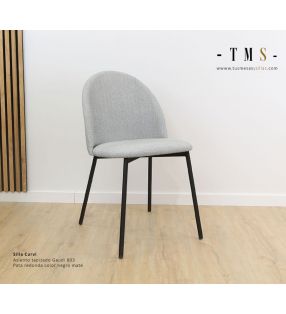 chaise-de-salle-à-manger-enveloppante-ronde-pied-en métal