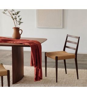 Chaise Analy en bois de chêne naturel et assise en corde. - 11