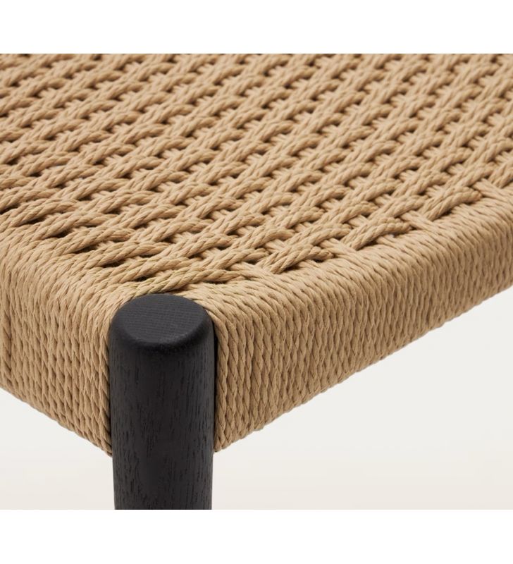 Chaise Analy en bois de chêne naturel et assise en corde.  - 16