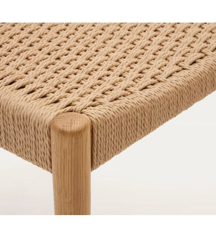Chaise Analy en bois de chêne naturel et assise en corde.  - 17