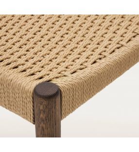 Silla Analy en madera natural de roble y asiento de cuerda - 19