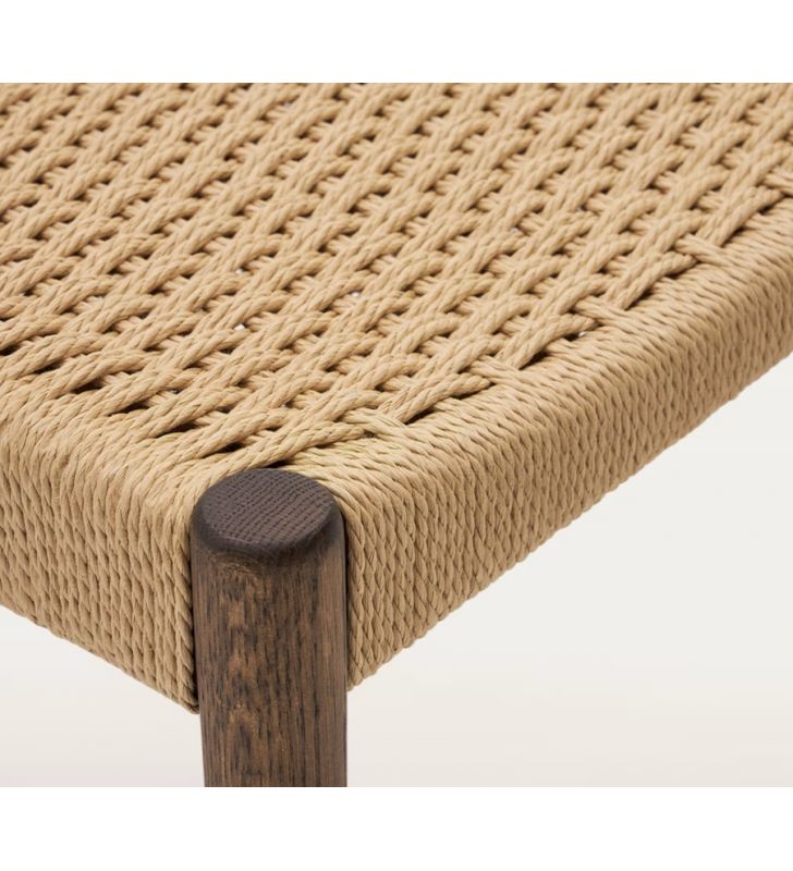 Chaise Analy en bois de chêne naturel et assise en corde.  - 19