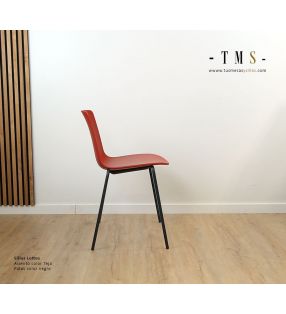 Chaise en carrelage couleur Lottus et pieds en métal noir [Photo réelle]