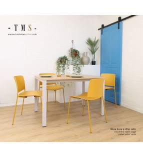silla-color-mostaza-de-cocina-o-comedor[Foto real]
