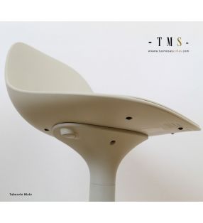 Taburete giratorio y regulable en altura de formas redondeadas, Mate  - 6