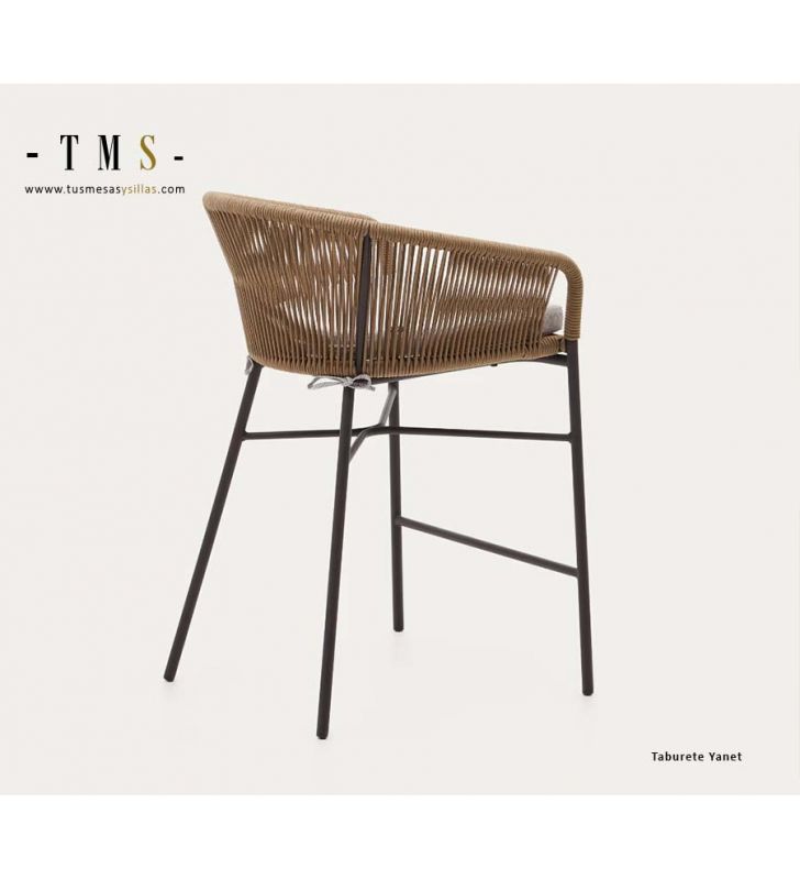 copy of Chaise d'extérieur et de terrasse couverte Yanet en corde synthétique enveloppante et légère  - 11