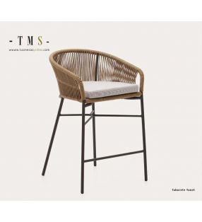 copy of Chaise d'extérieur et de terrasse couverte Yanet en corde synthétique enveloppante et légère  - 2