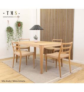 Tables-chaises à manger en chêne