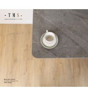 Mesa rectangular de pie central y encimera de Dekton  - 4