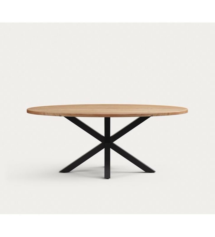 table-ovale-bois-noire