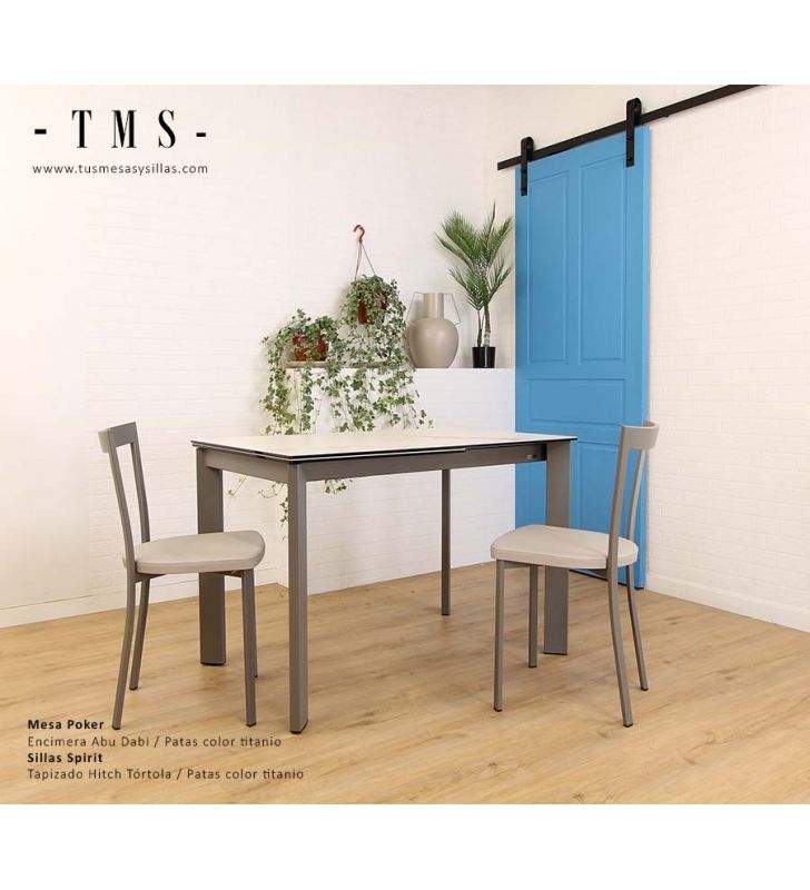 chaise-de-cuisine-avec-pieds-couleur-titane-et-revêtement-attelage-couleur tourterelle