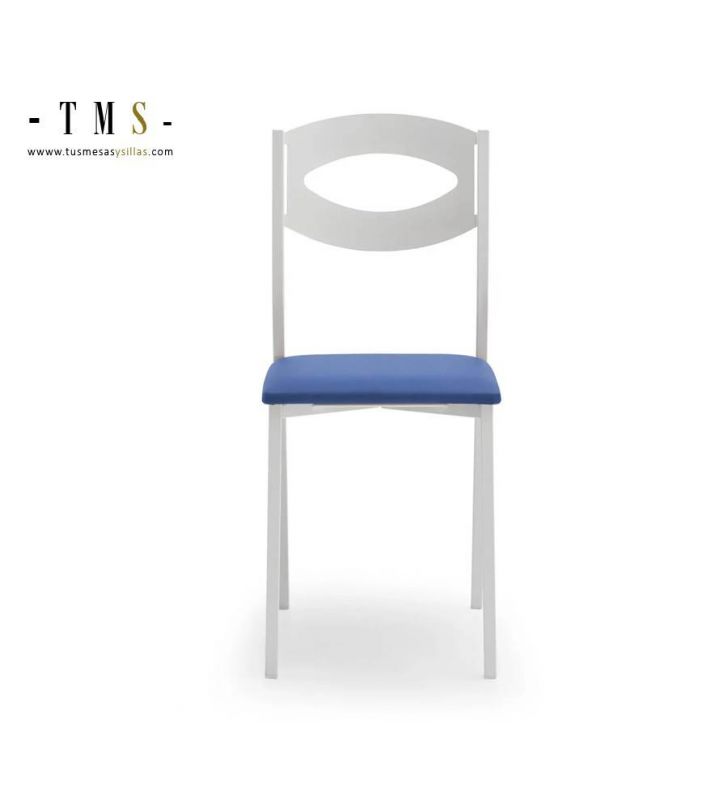 chaises-de-cuisine-rembourrées-bleues