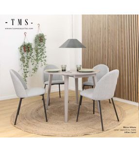 Mesa redonda extensible hasta 3 metros Adana con patas inclinadas  - 4