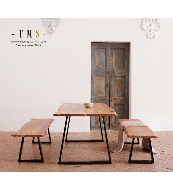 Banc en bois massif