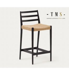 Tabouret-haut-Analy-70cm-hauteur-chêne-coloris-noir