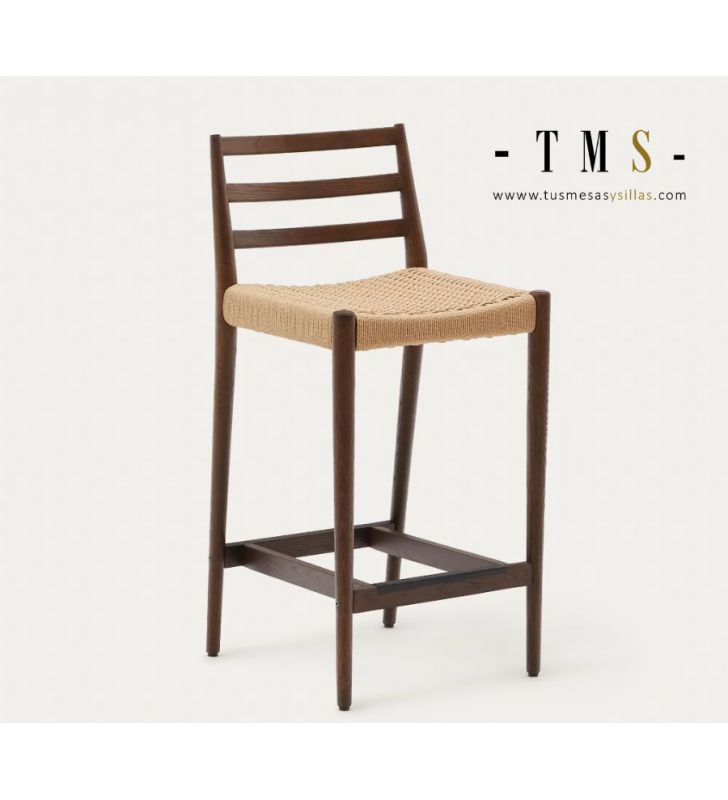 Tabouret-haut-Analy-70cm-hauteur-chêne-coloris-noyer