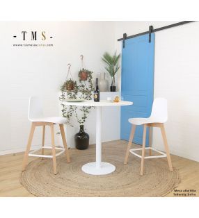 table-haute-ronde-avec-support-central