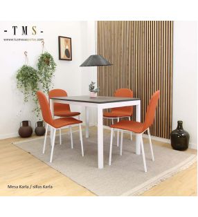 chaises-de-salle-a-manger-blanche-terre cuite