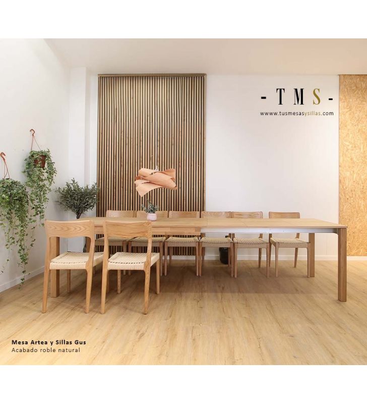 Table en bois extensible Artea jusqu'à 3 mètres pour 12 à 14 personnes  - 15