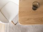 Mesa Adana fija de estilo nordico con encimera madera maciza  - 4