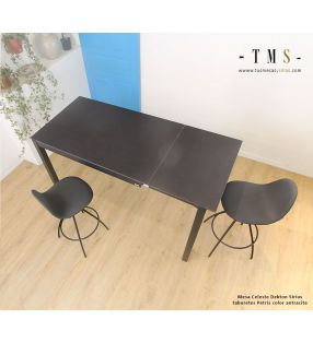 Mesa alta mostrador con encimera y extensible en ceramica Celeste  - 4