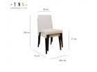 Silla apilable de comedor tapizada Haizea y patas de madera  - 9