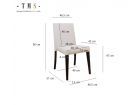 Silla apilable de comedor tapizada Haizea y patas de madera  - 10