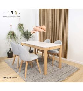 Table à manger fixe Artea avec plateau en Dekton