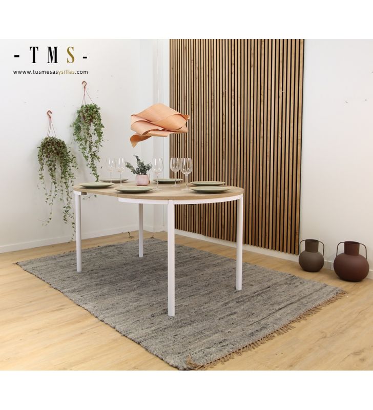 Table à manger ronde extensible