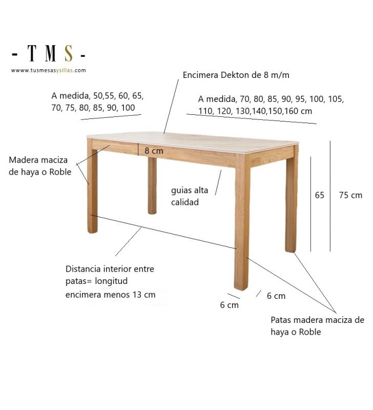 mesa cocina nordica 3.6 extensible  - 15