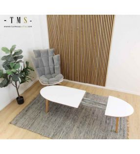 tables basses au design ovale