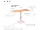 copy of Egurra, table centrale avec plan de travail en chêne massif ou en hêtre  - 6