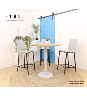 Tabouret haut rembourré Milan
