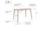 Dimensions de la table haute - séparation