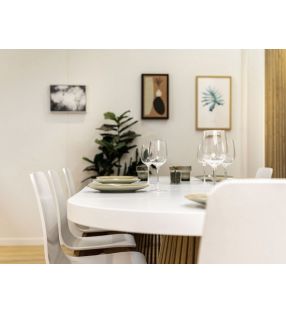 copy of Table à manger ronde extensible de style industriel et pied en métal Taifin - 14