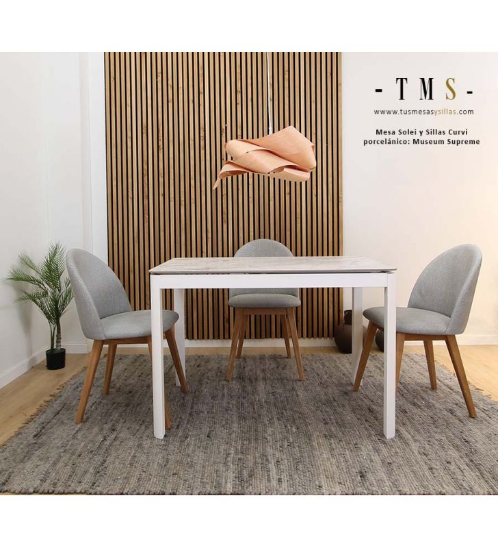 Table Solei aux pieds arrondis
