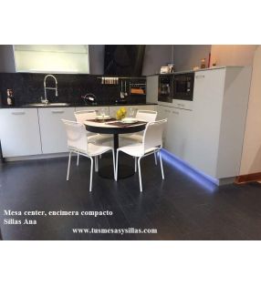 mesa redonda extensible center vimens cocina