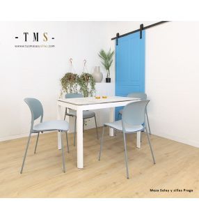 Table Solei avec plateau en porcelaine