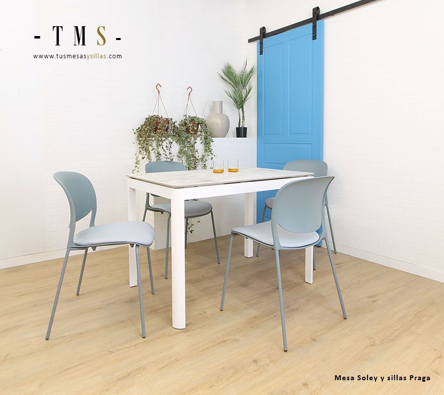 Table Solei avec plateau en porcelaine