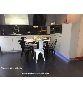 mesa redonda extensible center vimens cocina