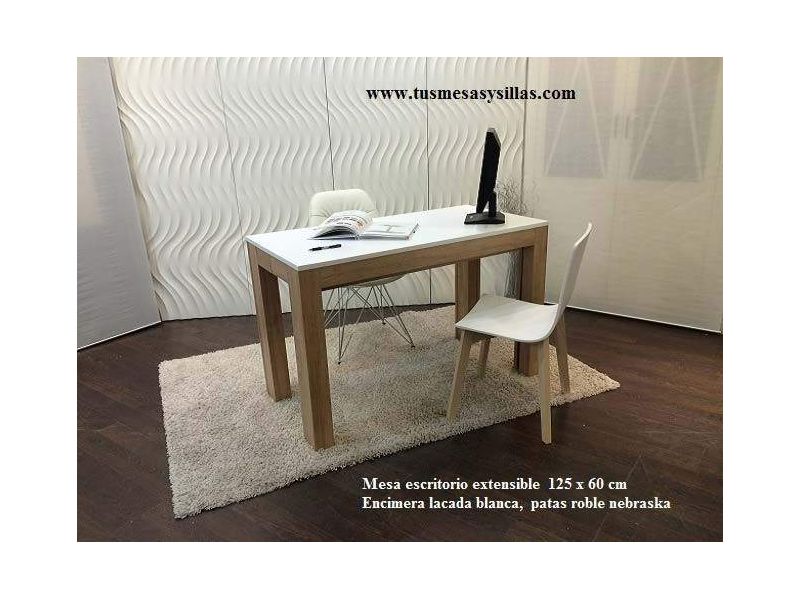 Mesa de escritorio o comedor extensible de estilo nordico
