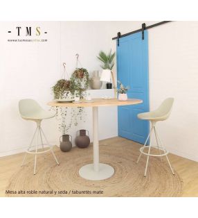 tables hautes étroites et ovales