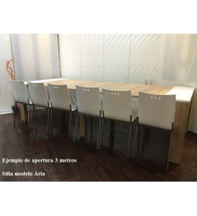 mesa escritorio extensible hasta 3 metros
