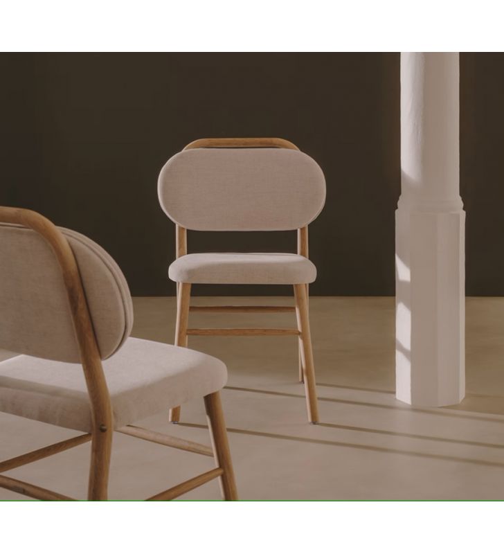 Chaise de salle à manger ou de cuisine Helda avec assise et dossier séparés  - 12