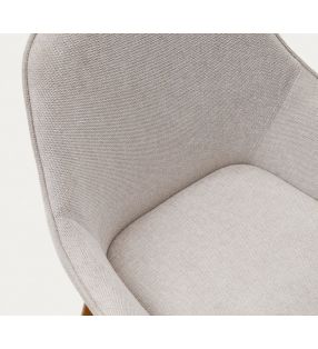 Fauteuil Aleli avec assise rembourrée et pieds en bois - 11