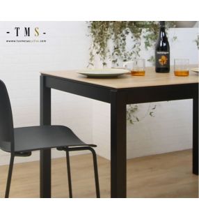 table-en-bois-noir