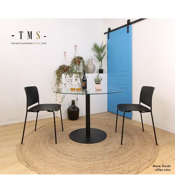 table-ronde-en-verre-élégante