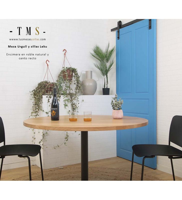 comptoir en bois massif avec bord droit